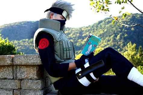 HD wallpaper: Kakashi Hatake cosplay, book, naruto, reads, sensei ...