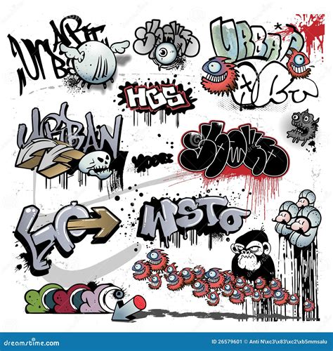 Graffiti Urban Style Poster With Skateboard And Brain Cartoon Vector ...