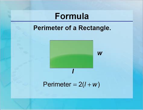 Formulas--Perimeter of a Rectangle | Media4Math