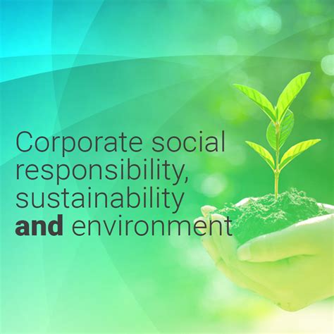 Corporate Social Responsibility, Sustainability and Environment ...