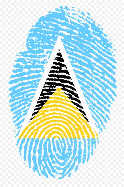 Saint Lucia Flag Fingerprint Country - Challenges To Digital India ...