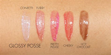 Fenty-GlossyPosse-Mini-Gloss-Bomb-swatches - The Beauty Look Book