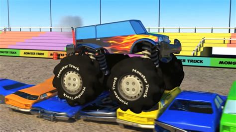 Monster Trucks Stunts and Cartoon Video by Kids Channel Tinkly Bink ...