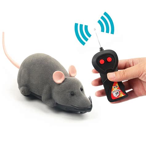 Fashion Simulation Plush Mouse With Remote Control Wireless Electronic ...