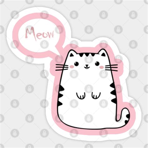 cute cat -anime- Cute Cat - Sticker | TeePublic