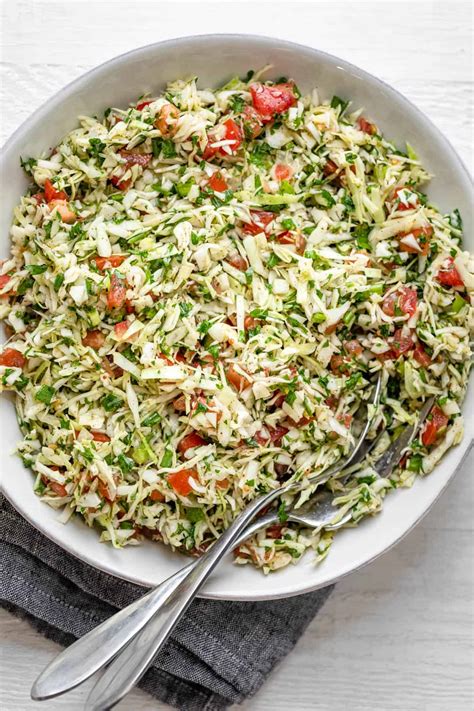 Lebanese Coleslaw Salad {Vegan & Easy} | FeelGoodFoodie