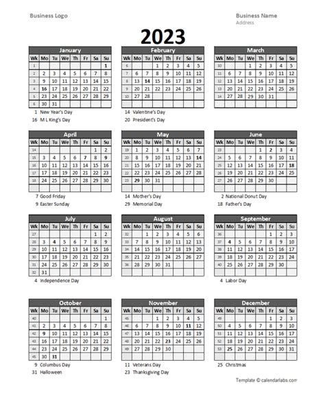 2023 Calendar With Week Numbers Pdf – Get Calendar 2023 Update