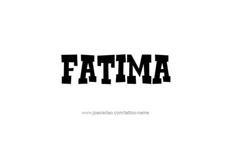 Fatima Name Tattoo Designs