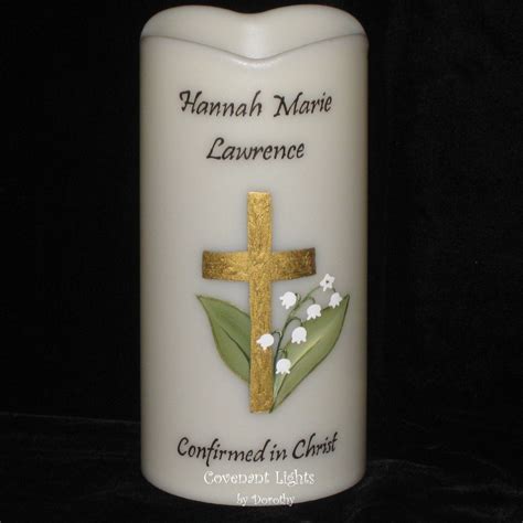 Flameless LED CONFIRMATION Candle Personalized by CovenantLights