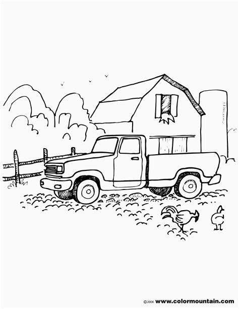 Old Farm Truck Coloring Page Coloring Pages