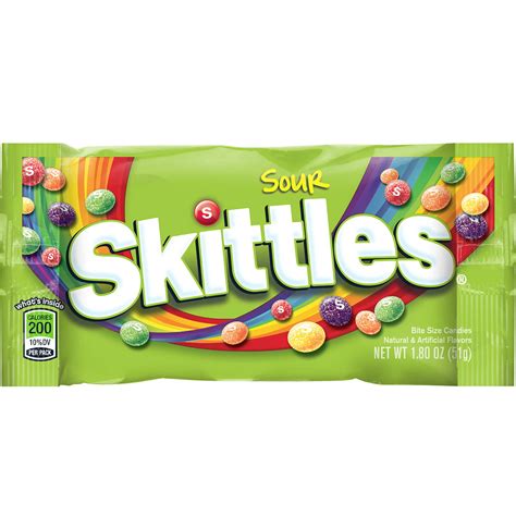 Skittles Sour Candy Single Pack, 1.8 ounce - Walmart.com - Walmart.com