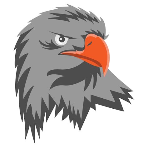 Premium Vector | Vector graphics of silver eagle mascot or eagle head