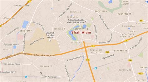 Map of Shah Alam