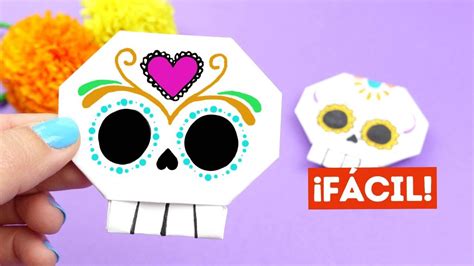 💀 Cómo hacer Calaveritas de papel en origami para Halloween - YouTube