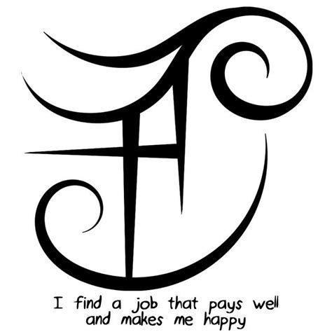 Sigil "I find a job that pays well and makes me happy" Wiccan Symbols ...