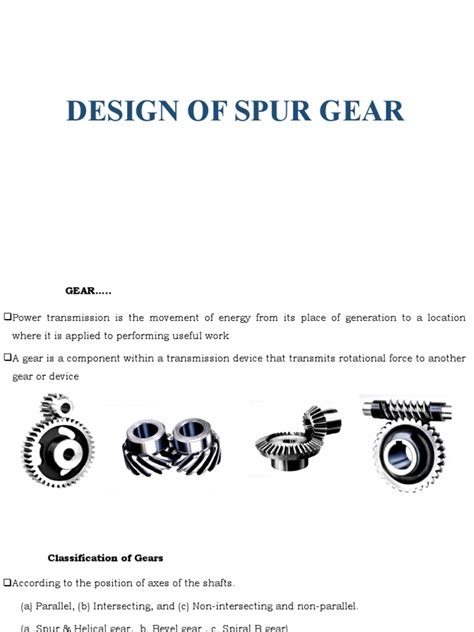 Design of Spur Gear | PDF | Gear | Wear