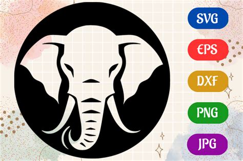 Elephant | Silhouette SVG EPS DXF Vector Graphic by Creative Oasis ...