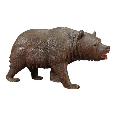 Whimsy Wooden Bear Carved in Brienz Ca. 1920 | Chairish