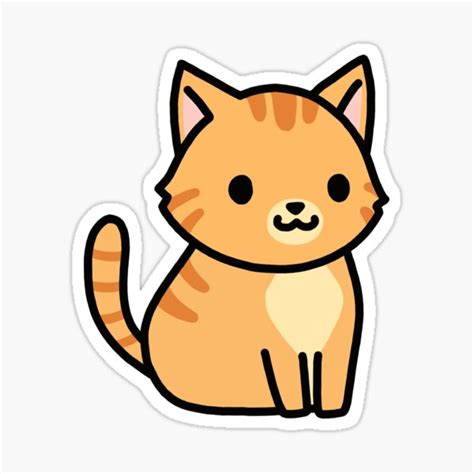 "Orange Tabby Cat" Sticker for Sale by littlemandyart | Redbubble