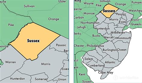 Sussex County, New Jersey / Map of Sussex County, NJ / Where is Sussex ...