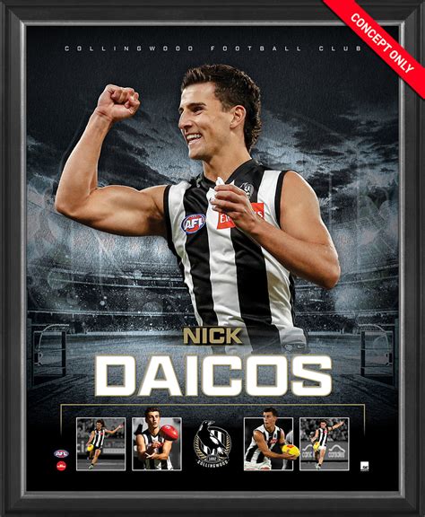 Nick Daicos Collingwood Official Licensed AFL Print Framed - 5137 – HT ...