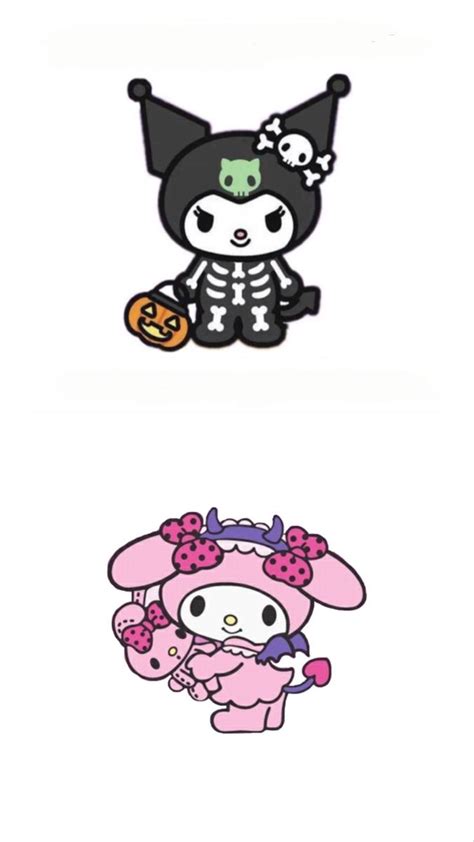 halloween kuromi and my melody | Hello kitty drawing, Hello kitty ...