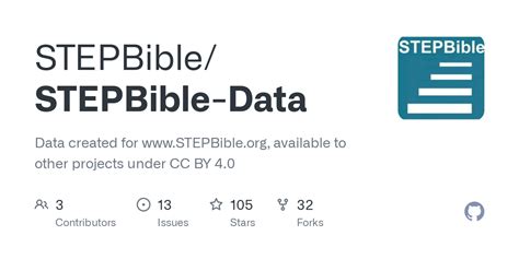 GitHub - STEPBible/STEPBible-Data: Data created for www.STEPBible.org ...