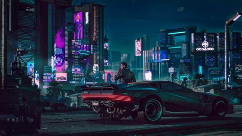 Cyberpunk Car 4K wallpaper | サイバーパンクシティ, アートポップ, 風景