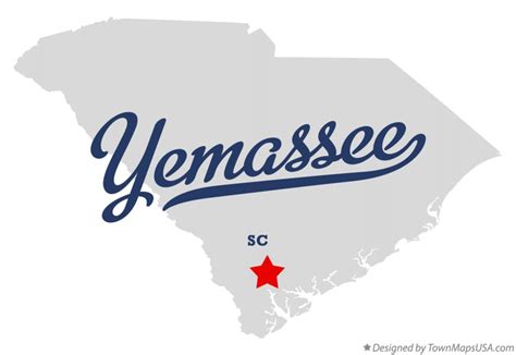 Map of Yemassee, SC, South Carolina