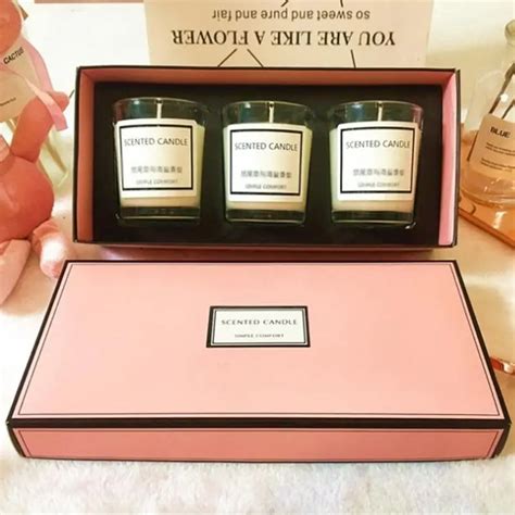 3PCs Set Scented Candle Gift Box Aromatherapy Candle Essential Oil Soy ...