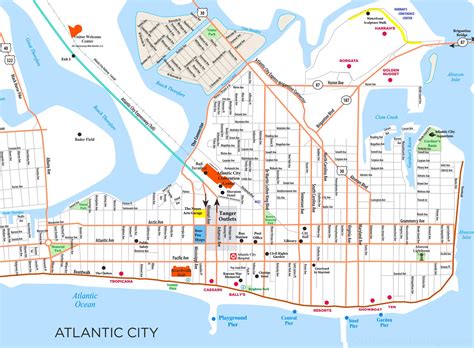 Atlantic City tourist map - Ontheworldmap.com