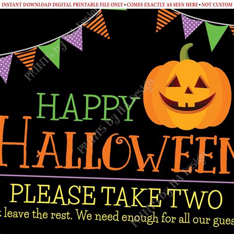 Printable Halloween Candy Signs - Printable Word Searches