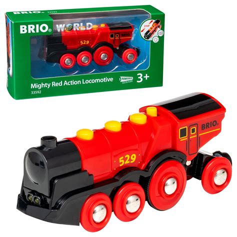 BRIO World 33592 Mighty Red Action Locomotive Battery Operated Toy ...