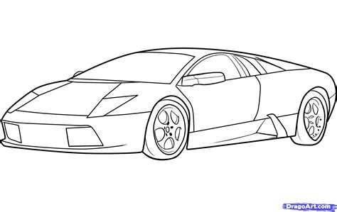 Lamborghini Drawing Outline