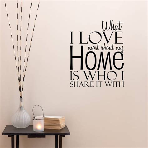 love my home quote wall sticker by mirrorin | notonthehighstreet.com