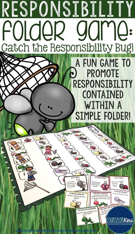 Responsibility Folder Game: Counseling Game for Elementary School ...