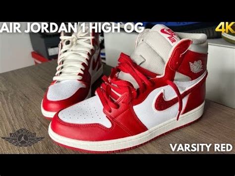 Air Jordan 1 Varsity Red Chenille On Feet Review - YouTube