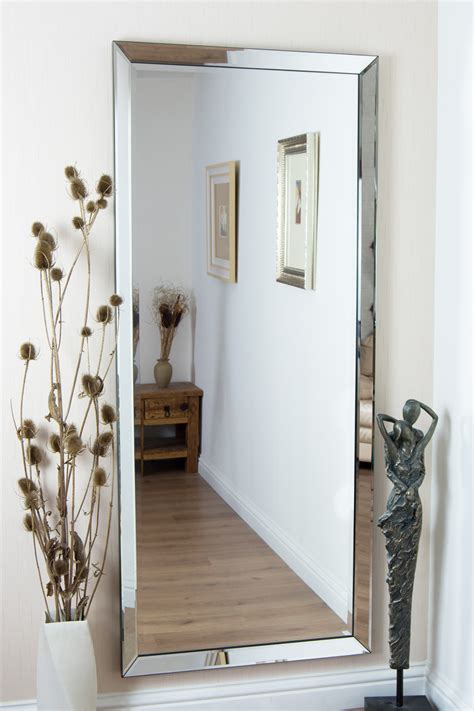 Hang Mirror On Wall Frameless #ModernWallMirror | Mirror wall bedroom ...