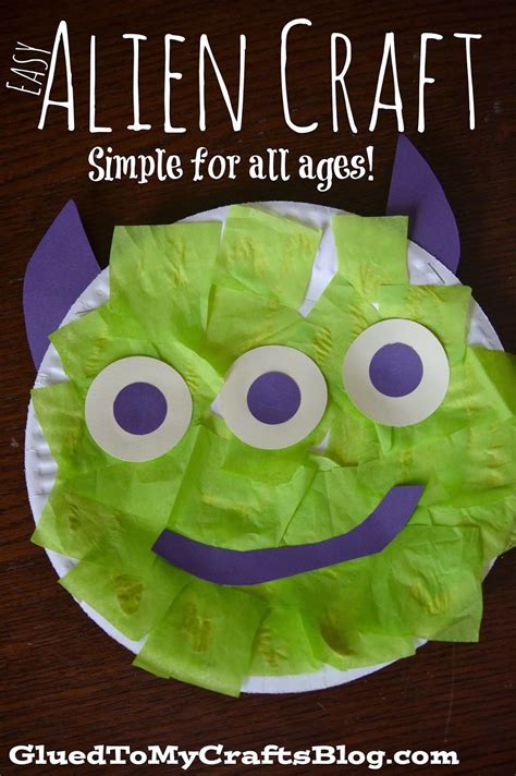 Paper Plate Alien Craft | Space crafts for kids, Space preschool, Space ...