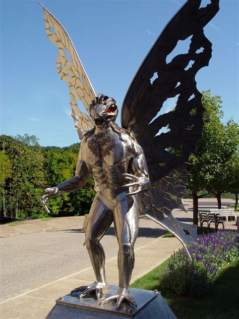 The Mothman statue in Point Pleasant, Virginia. | Mothman, Roadside ...