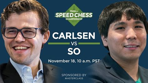 Speed Chess Championship: Magnus Carlsen Vs Wesley So - YouTube