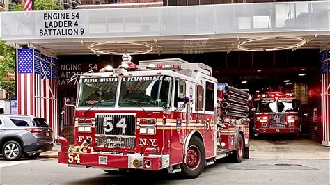 ⭐️ EVERYONE GOES ⭐️ FDNY Engine 54 Ladder 4 And Battalion 9 Responding ...