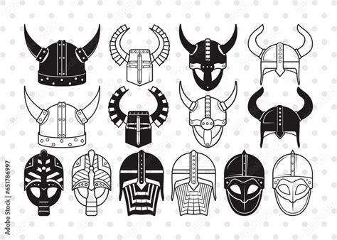 Viking Helmet Silhouette, Viking Helmet SVG, Viking Svg, Horns Svg ...