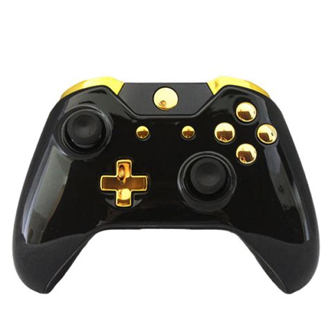 Xbox One Wireless Custom Controller - Gold on Gloss Black Games ...