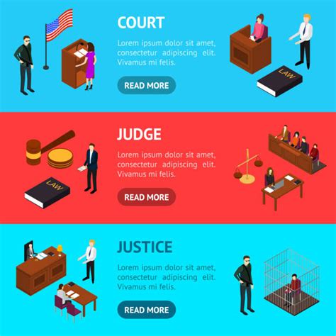 Courtroom Presentation stock vectors - iStock