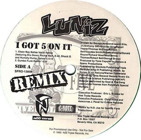 Luniz - I Got 5 On It (Remix) Lyrics and Tracklist | Genius