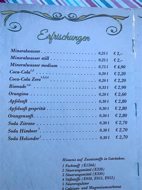 Menu at Café Leopold cafe, Düsseldorf