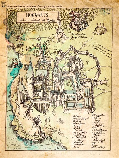 Hogwarts: The Illustrated Map | Illustrated map, Hogwarts, Harry potter