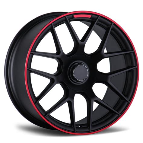 REP 852 MB MATTE BLACK RED LIP LIP 20X8.5 5X112 WHEEL & TYRE PACKAGE ...