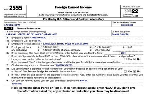 Filing Form 2555 for the Foreign Earned Income Exclusion